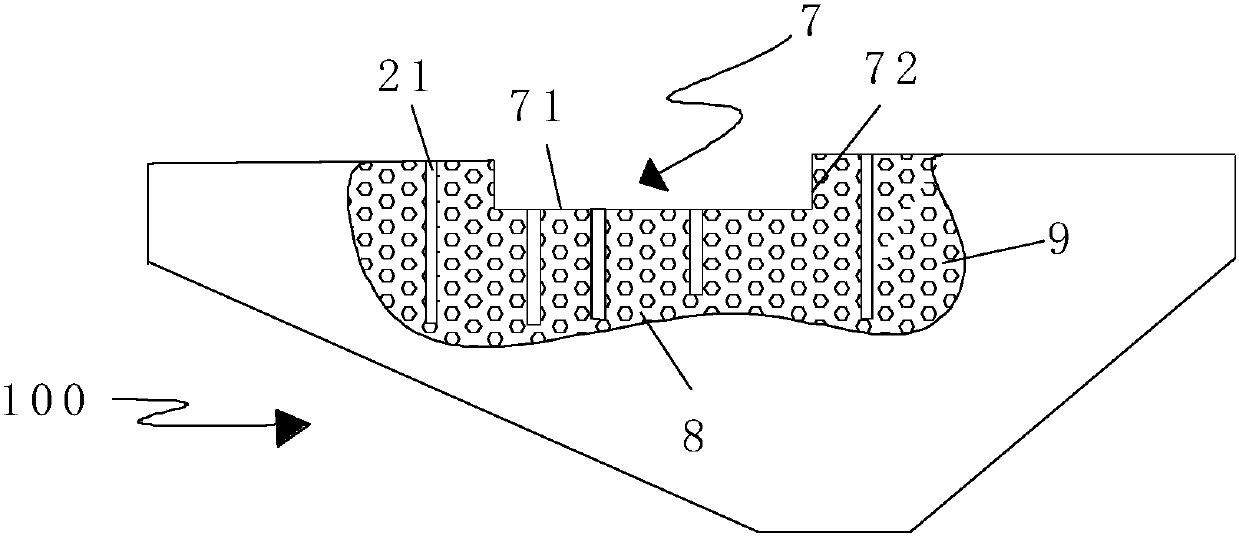 A reinforcement structure for damming body and its construction method