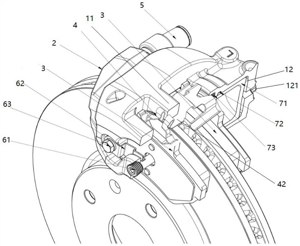 A caliper structure