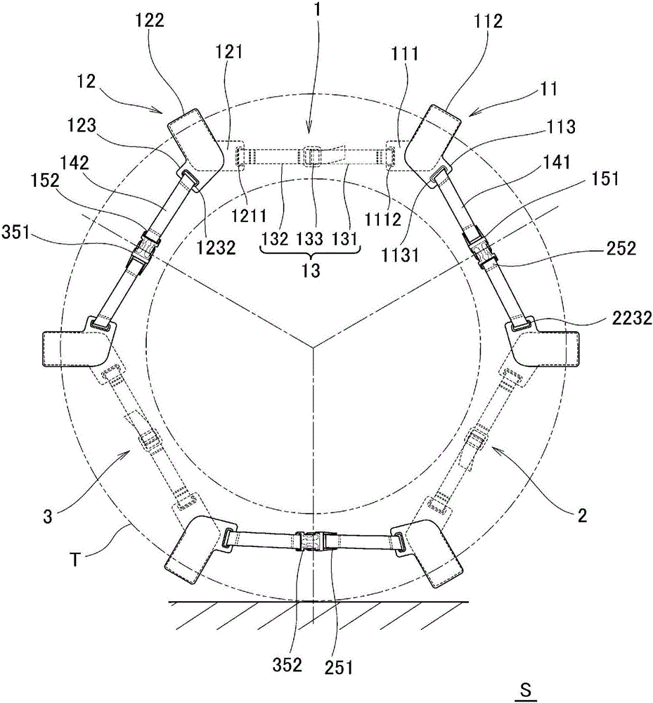 Anti-slip device for tire, and body for anti-slip device for tire