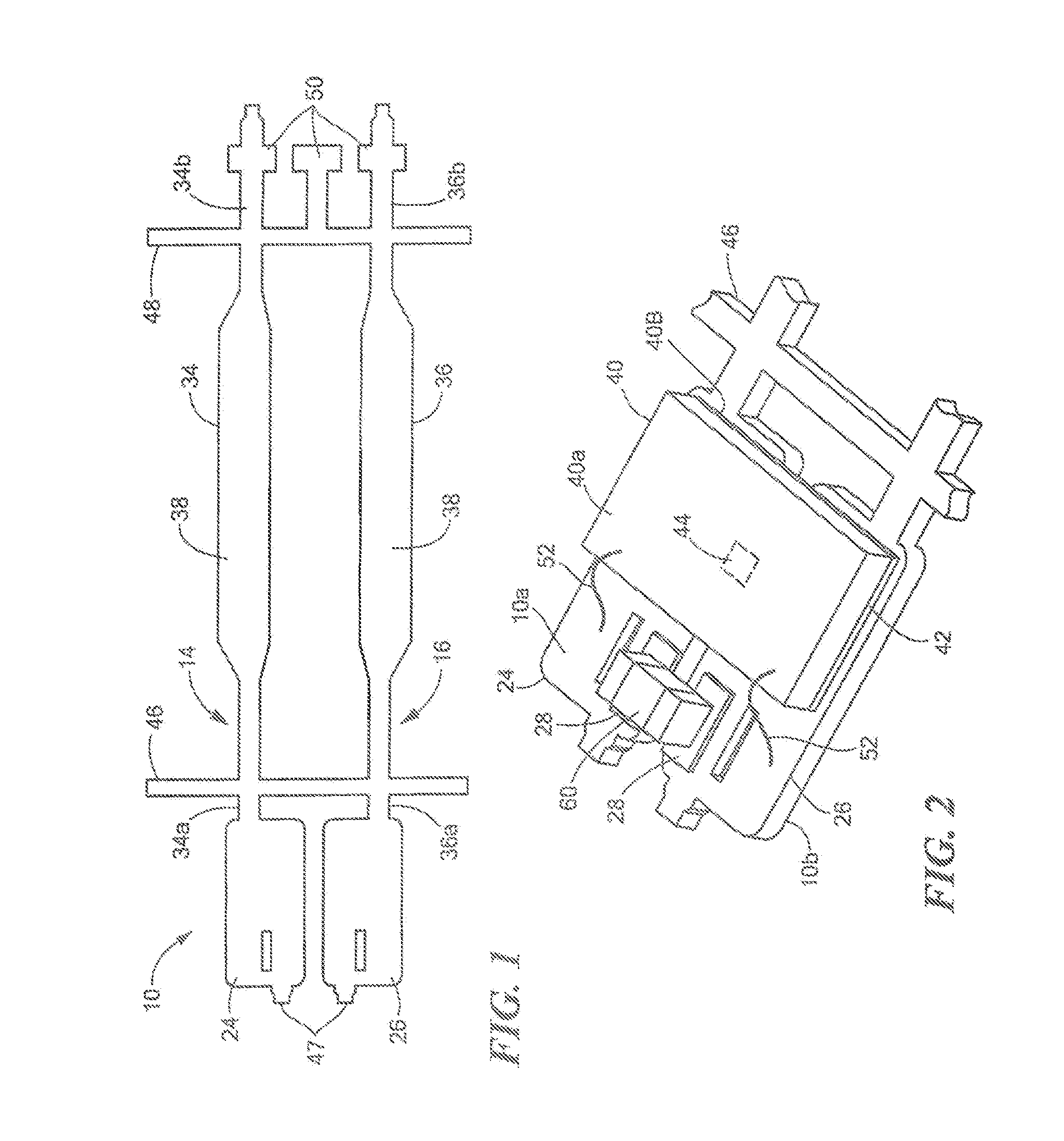 Integrated circuit package having a split lead frame