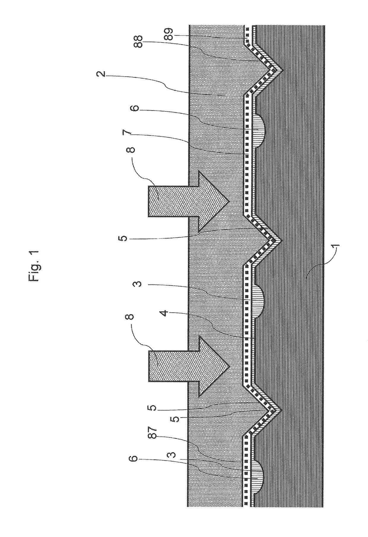 Optical light guide element and a method for manufacturing