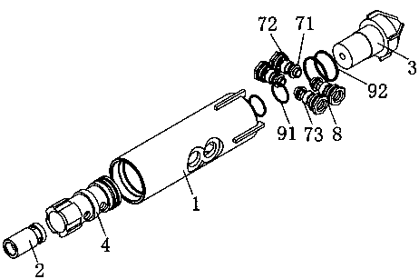 A two-way stirring medium-pressure jet variable-diameter stirring pile drill pipe head