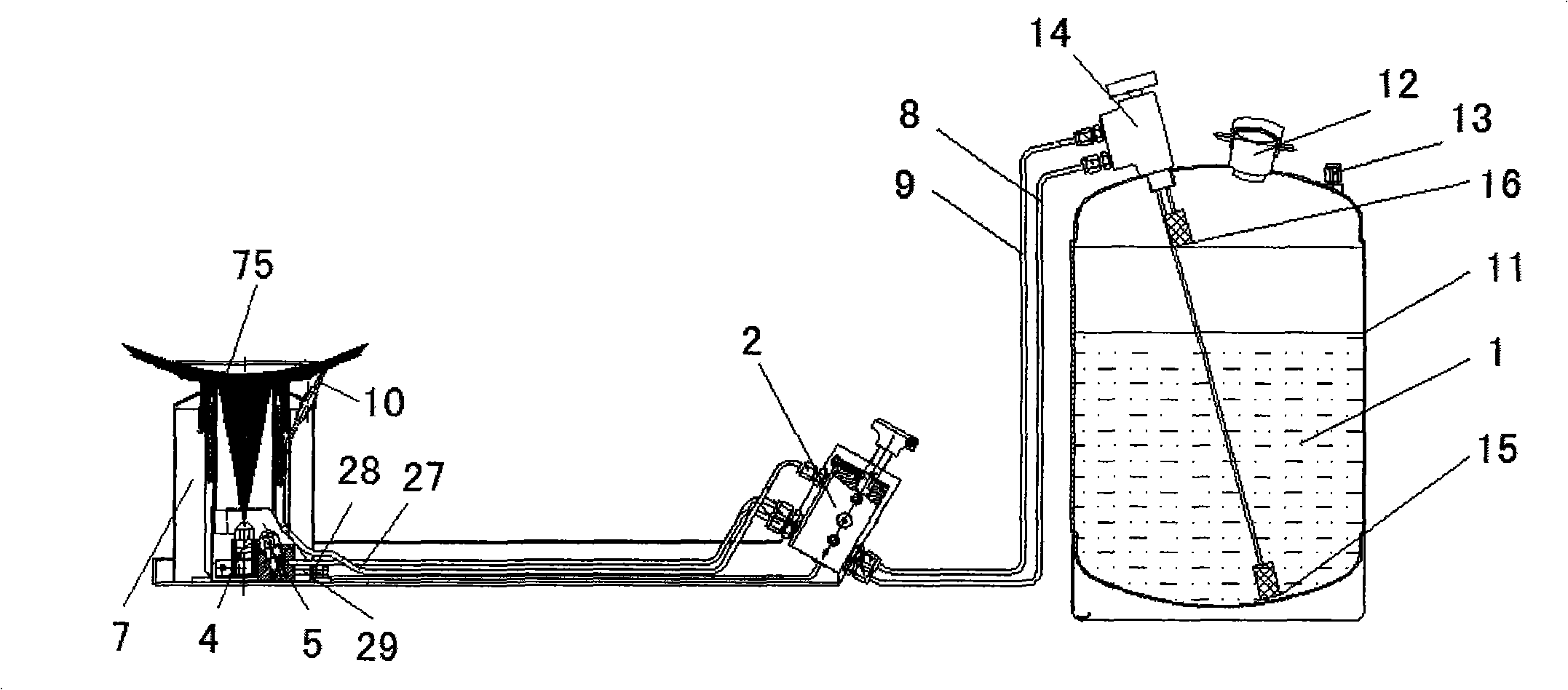 Mixed-oxygen preheating oil burning system