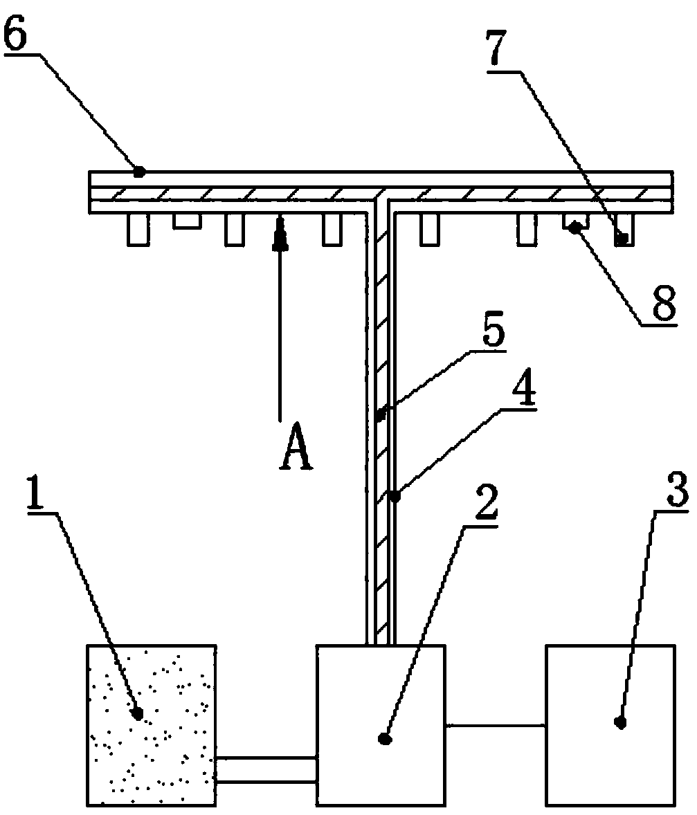 Gypsophila paniculata-type spray dust-removal cooling device