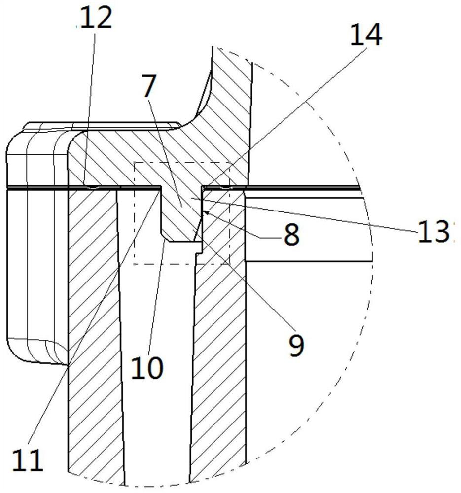 New energy automobile motor end cover connecting structure