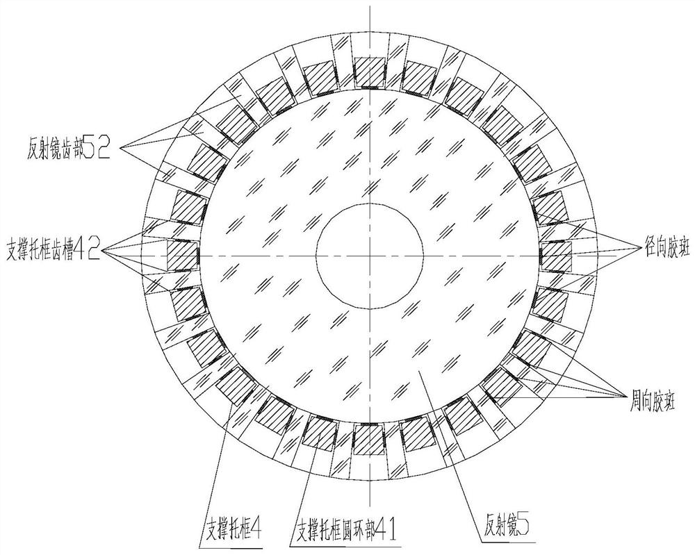 Method and device for high-precision assembly and adjustment of large-aperture toothed mirror assembly for space camera