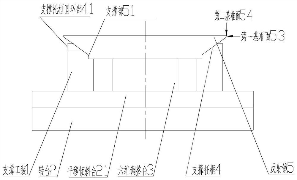 Method and device for high-precision assembly and adjustment of large-aperture toothed mirror assembly for space camera