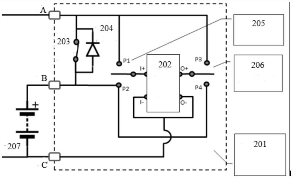 Charging and discharging test system for storage battery pack