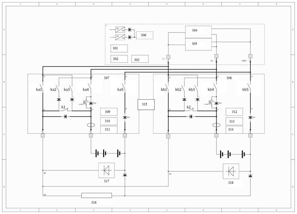 Charging and discharging test system for storage battery pack