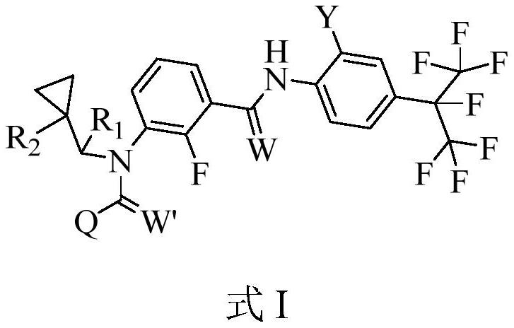 3-N-cyclopropylmethyl-2-fluorobenzamide compound as well as preparation method and application thereof