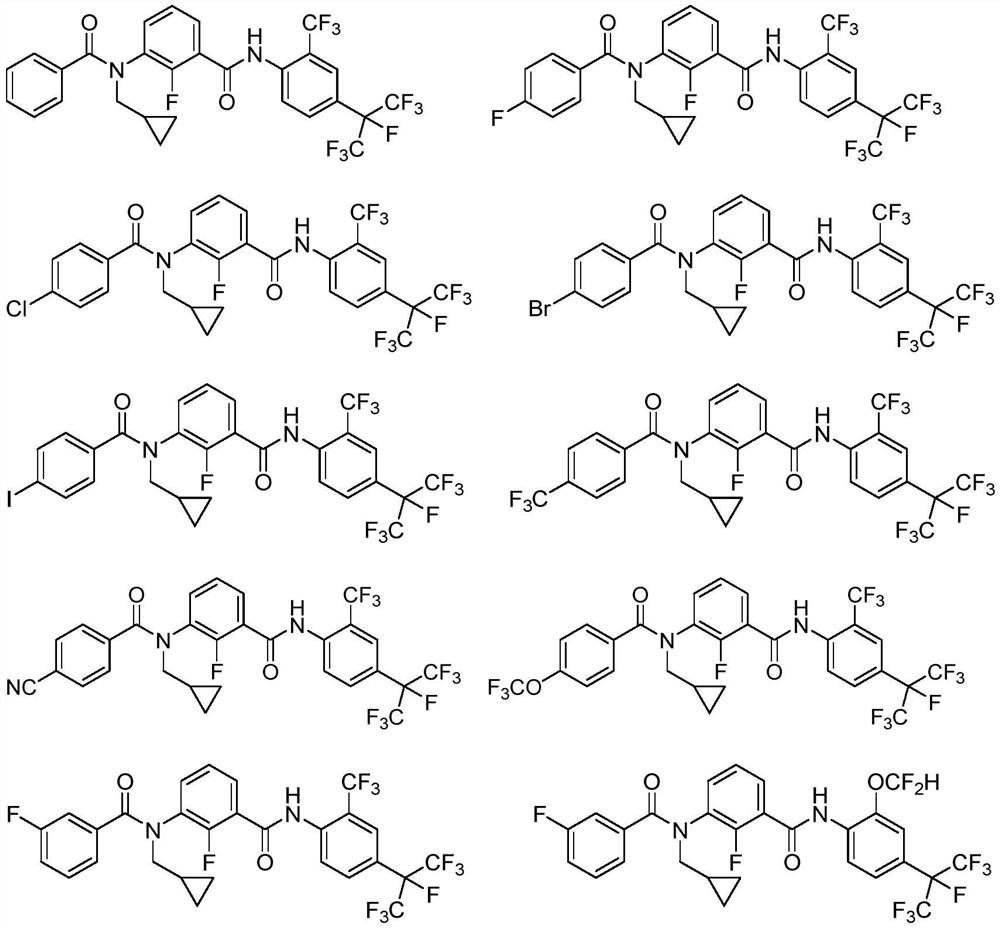 3-N-cyclopropylmethyl-2-fluorobenzamide compound as well as preparation method and application thereof