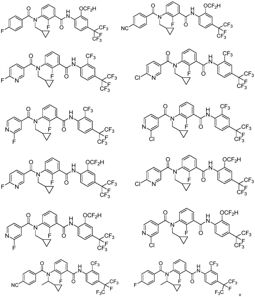 3-N-cyclopropylmethyl-2-fluorobenzamide compound as well as preparation method and application thereof