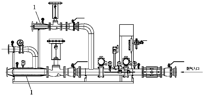 Gas pipeline silencer