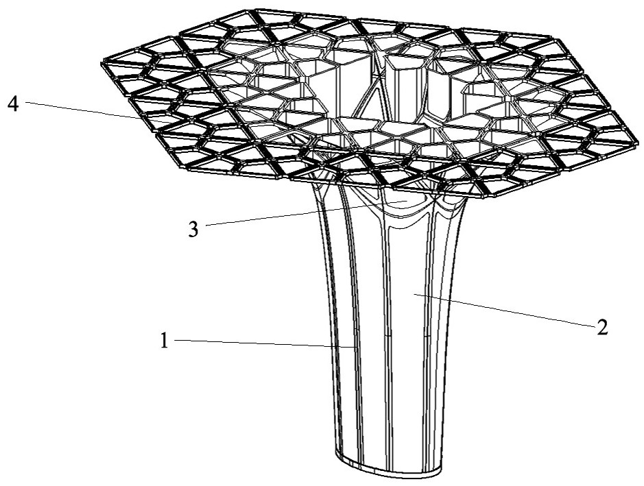 A columnar hyperbolic mirror support system and its construction method