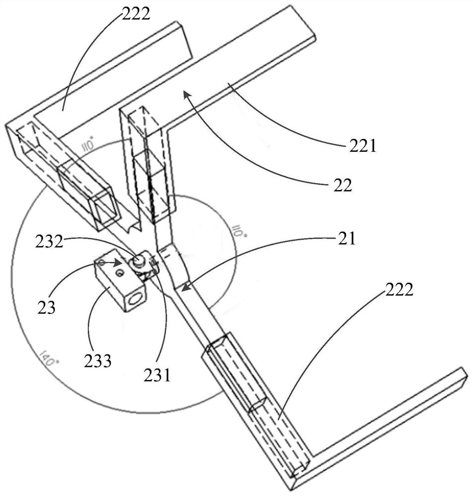 Automobile longitudinal passing angle measuring device and measuring method