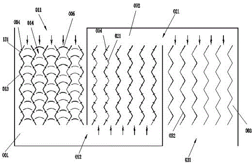 Flocculation reaction pool of maze turbulent folded plate