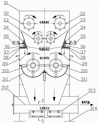 Negative pressure coarse crushing method for crop straw bales and negative pressure coarse crushing equipment for straw bales