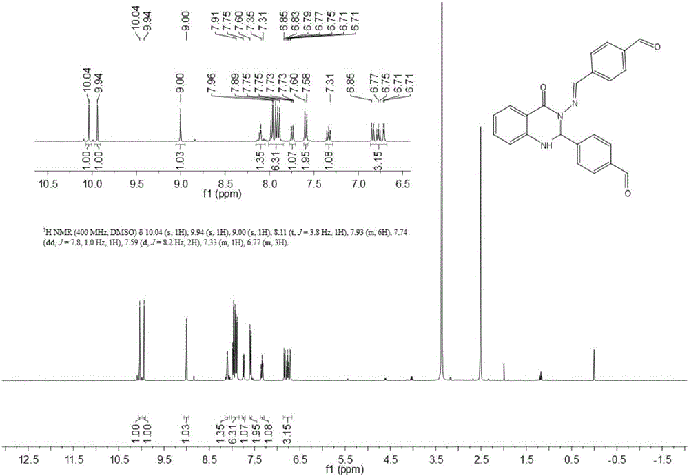 Synthetic method of quinazolinone Schiff base compounds