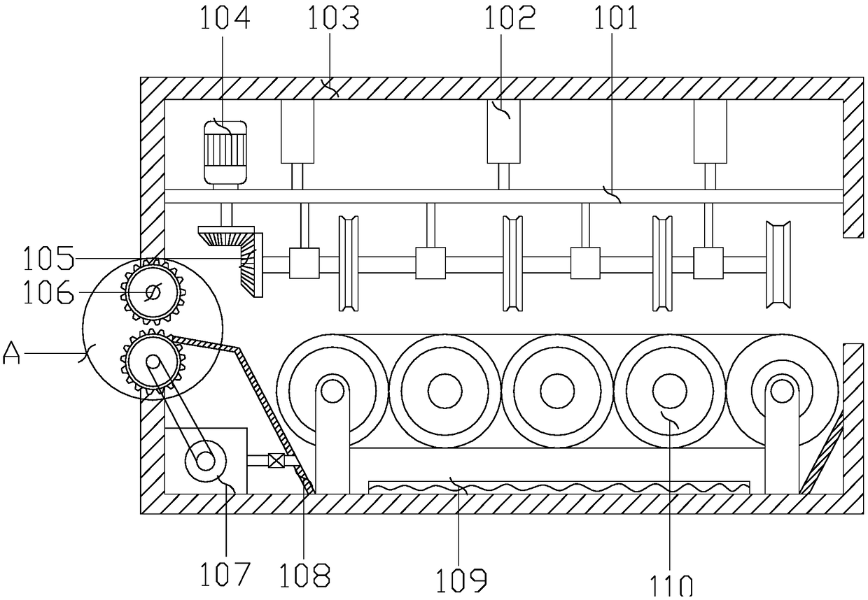 Wood continuous rolling and impregnating device