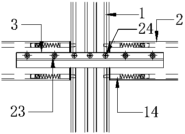Connecting structure of beam and column in glass curtain wall