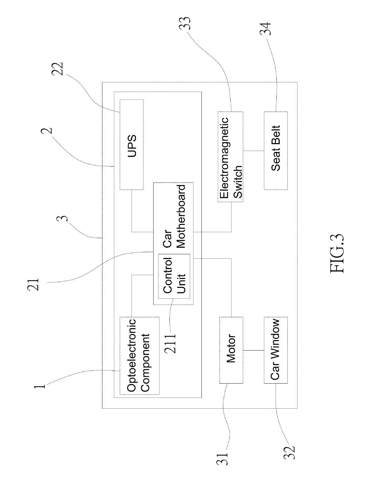 Escape system for a sinking car and an optoelectronic component thereof