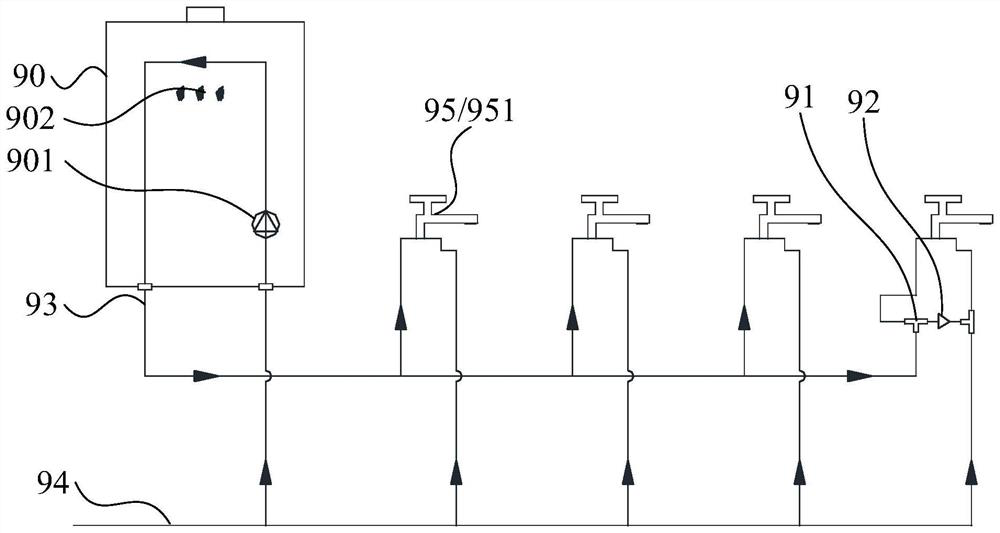 Control valve and water heater circulating system