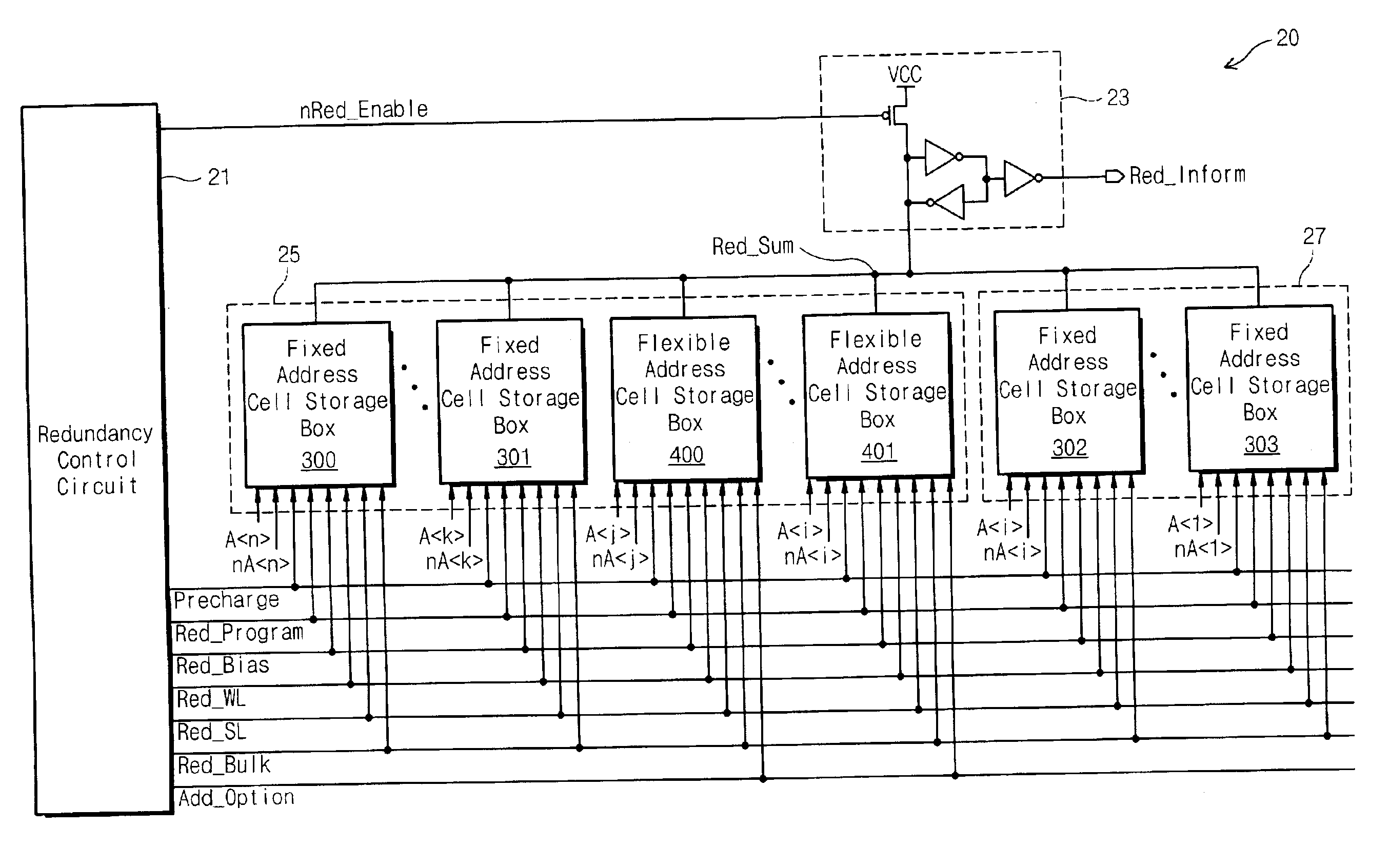 Semiconductor memory device with reduced chip area and improved redundancy efficency