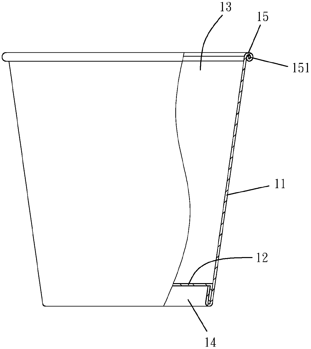 Anti-scalding paper-plastic container