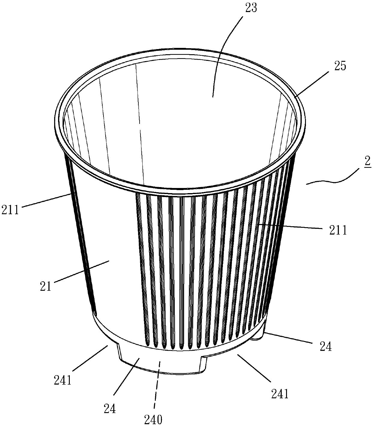 Anti-scalding paper-plastic container