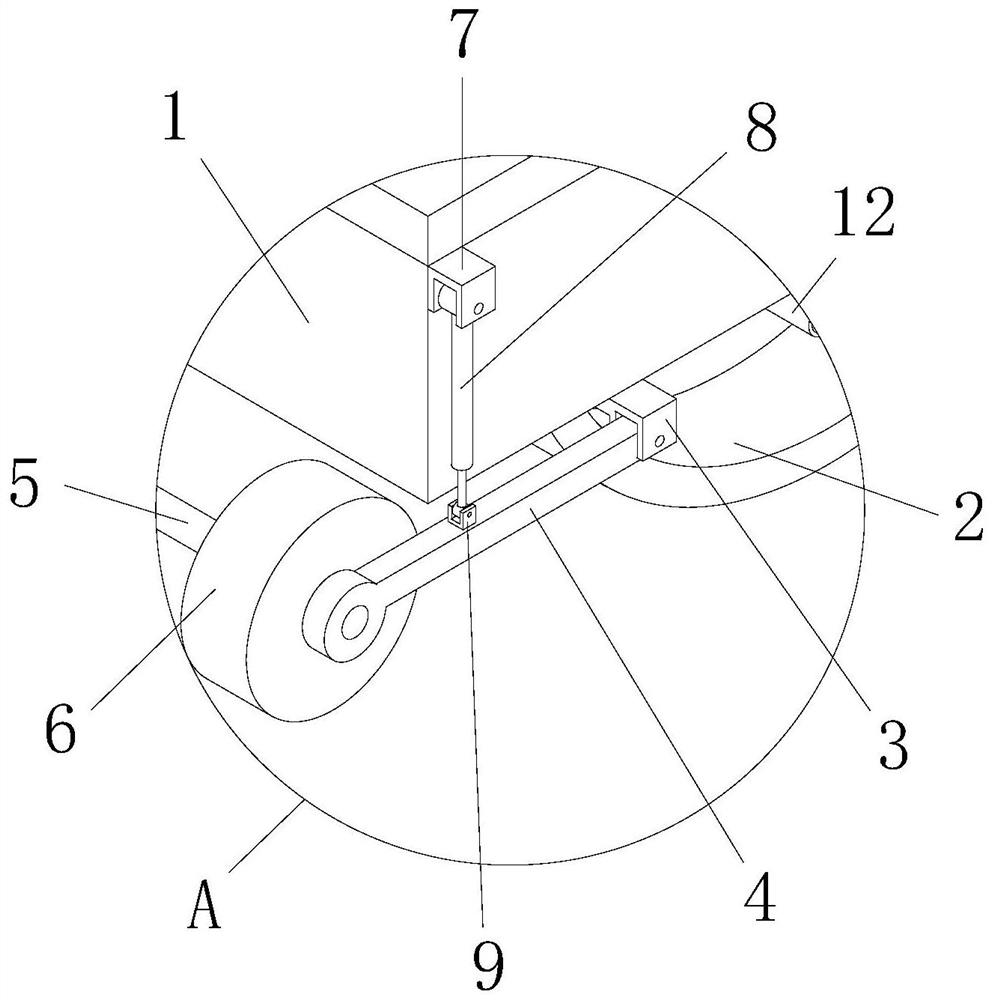 Efficient roadbed flattening device for highway engineering construction