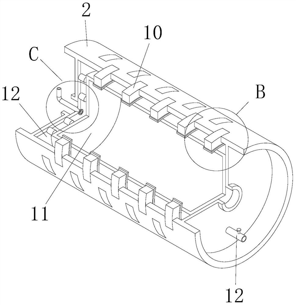 Efficient roadbed flattening device for highway engineering construction