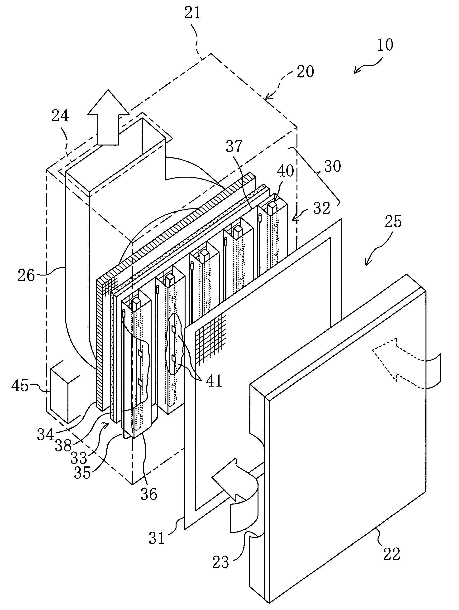 Gas treating device