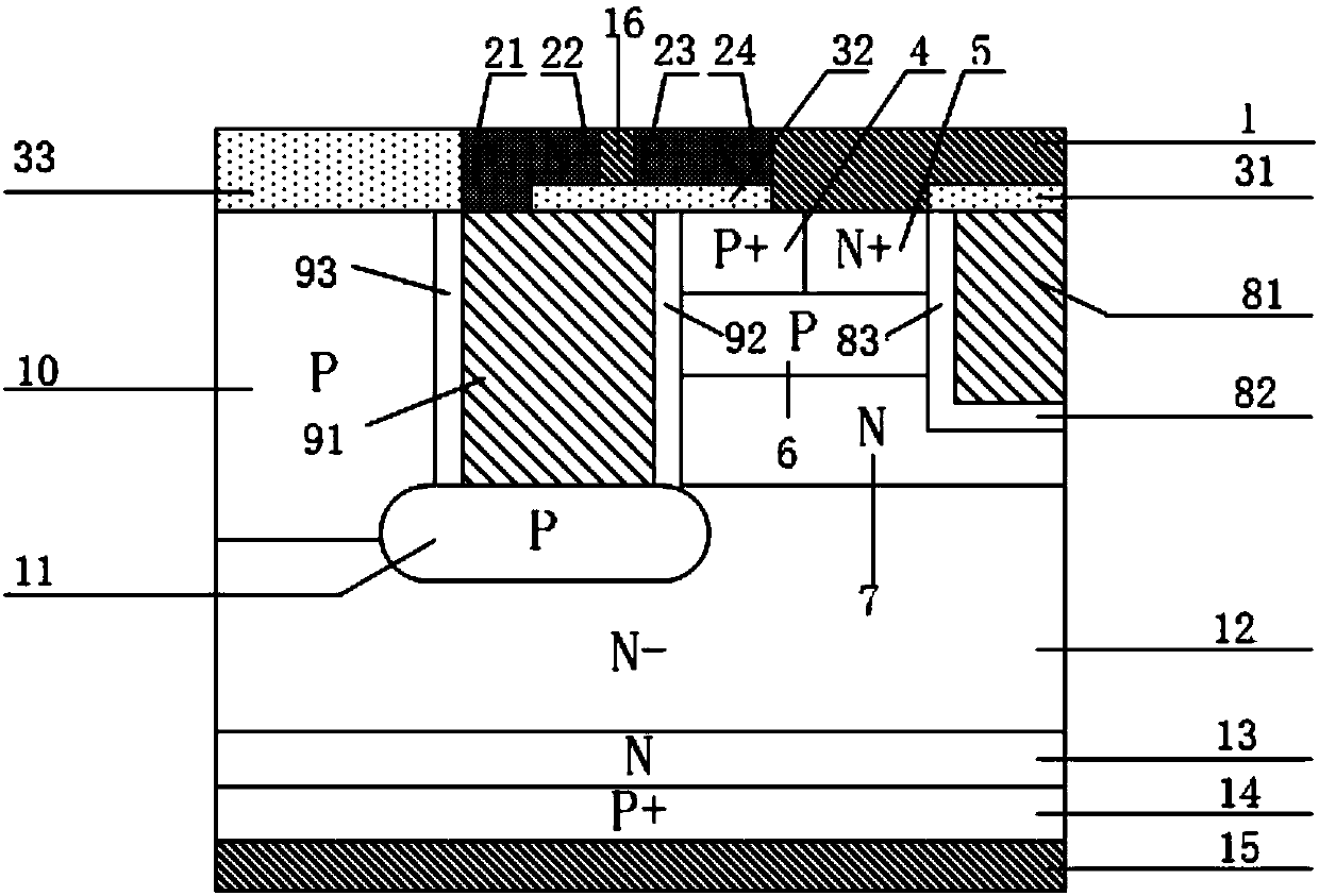 Charge storage-type insulated gate bipolar transistor with trench gate and manufacturing method of charge storage-type insulated gate bipolar transistor