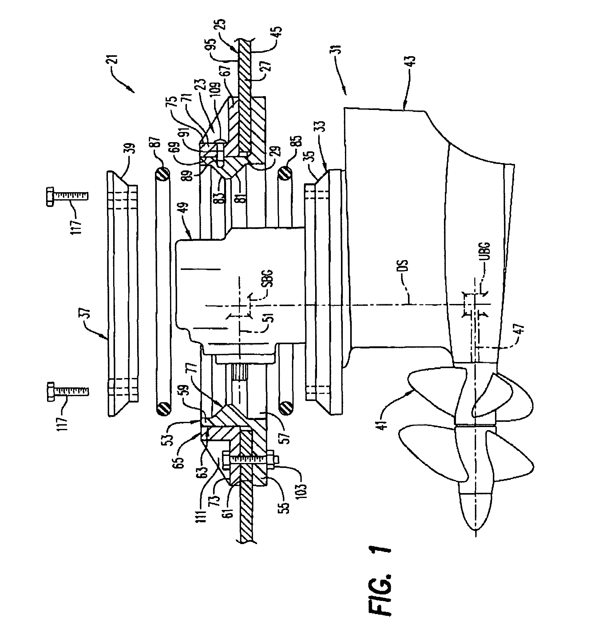 Mounting arrangement for a drive unit of a boat, and boat with mounting arrangement for a drive unit