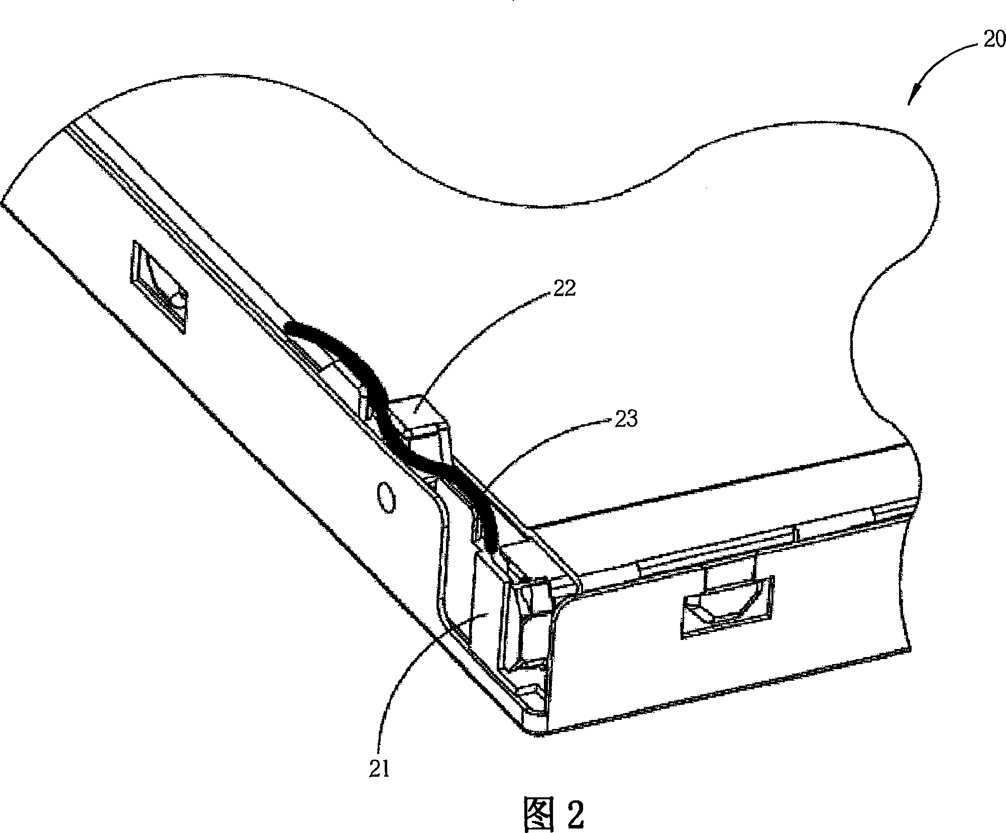 Backlight module group and fixing cap for fixing cable