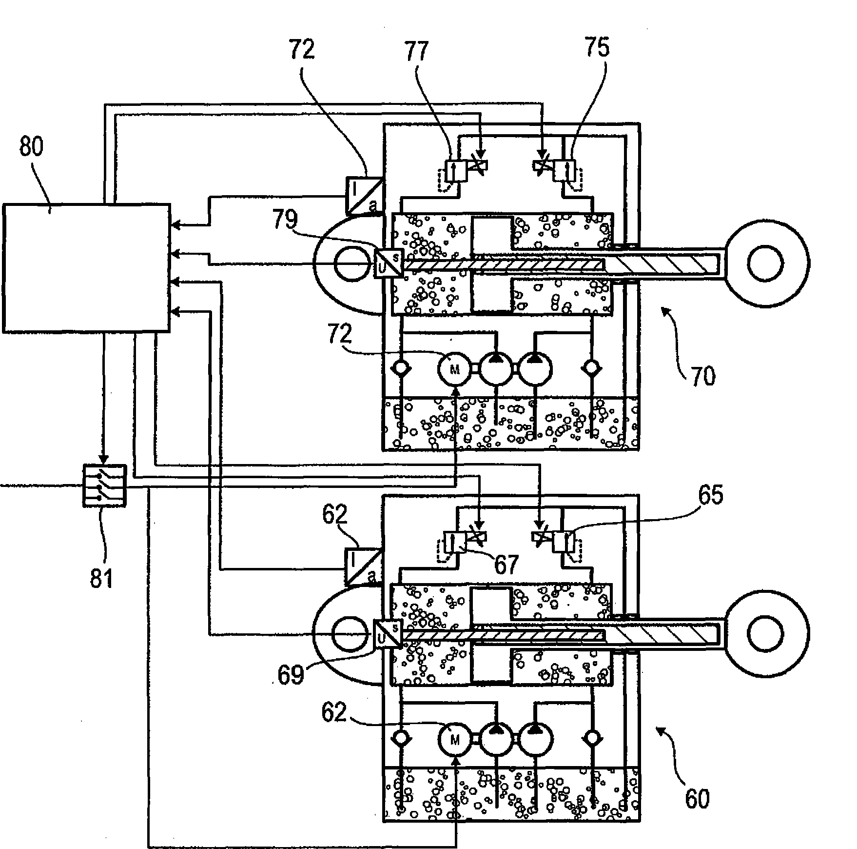 Active hydraulic damper and hydraulic actuator