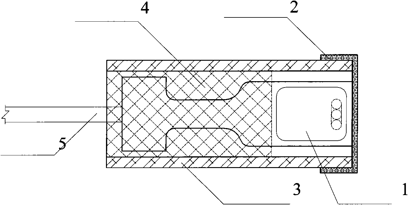 Device and method for testing inside relative humidity of cement base material
