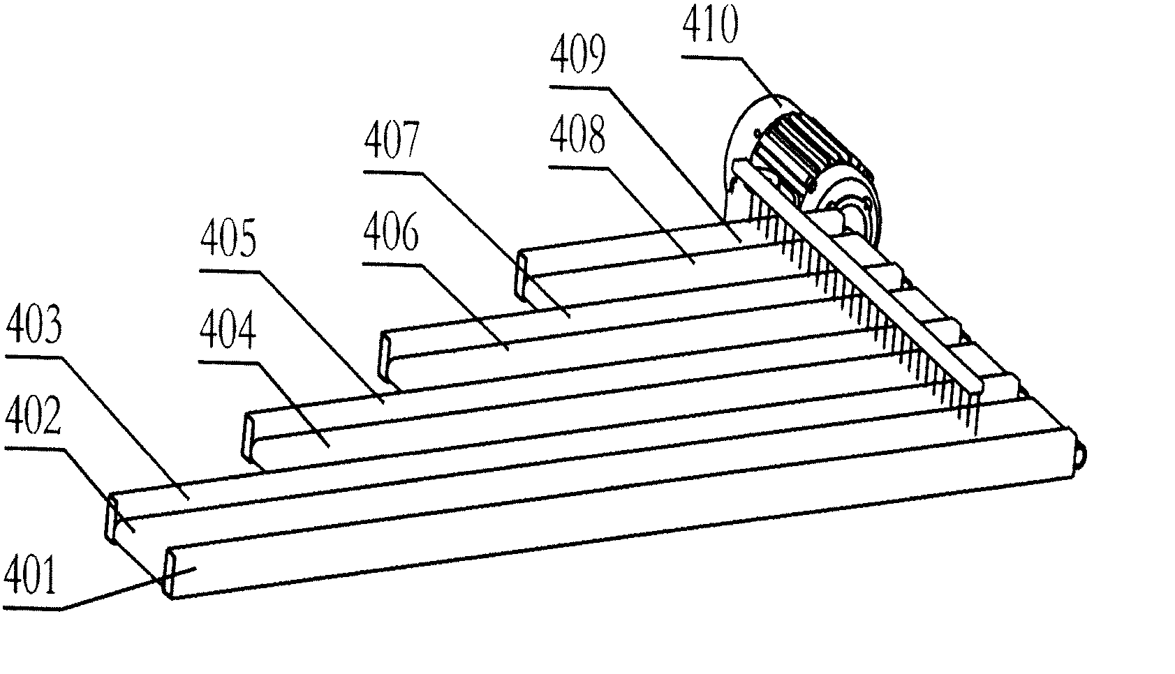 A multi-channel fruit and vegetable sorting machine with uniform feeding and single row sorting device