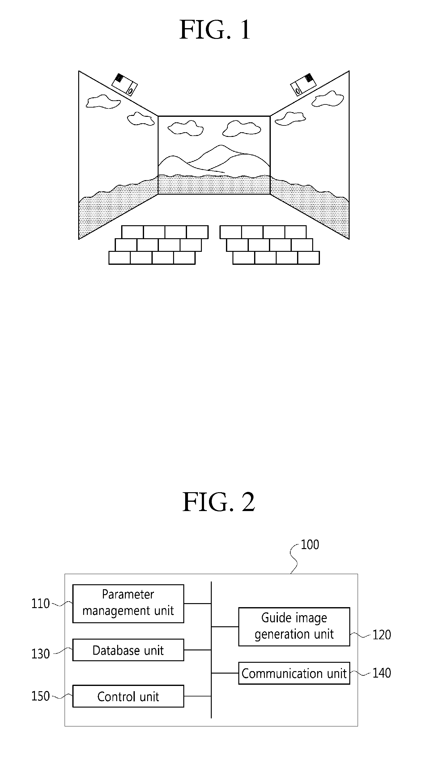 Guide image generation device and method using parameters