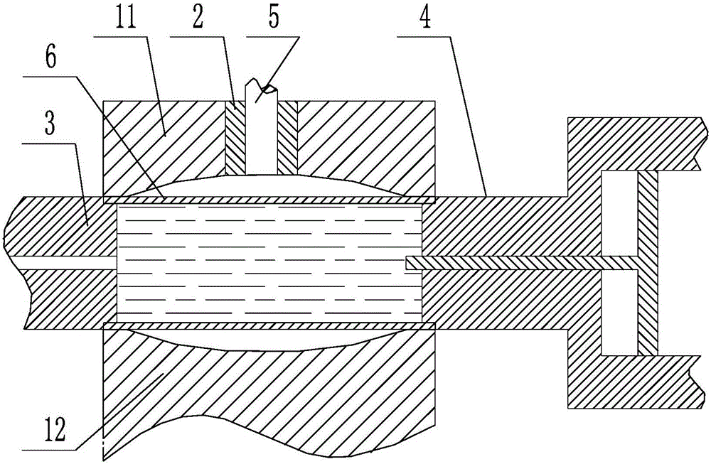 Punching method for internal high pressure forming pipe fitting
