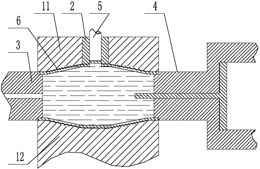 Punching method for internal high pressure forming pipe fitting