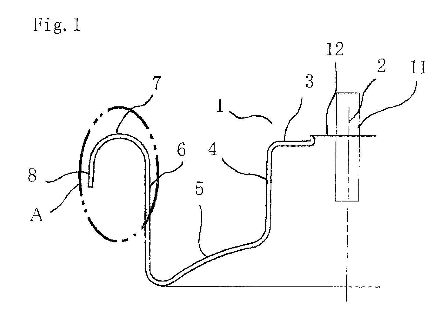 Structure of clinch portion of mounting cup