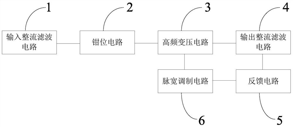 Single-ended flyback power supply