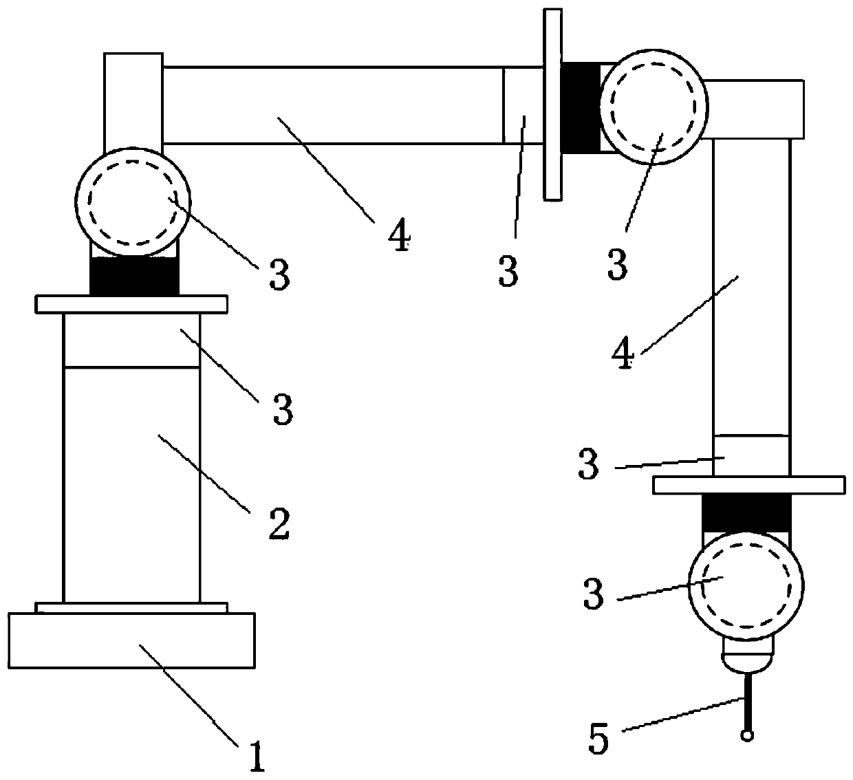 Circular grating eccentricity parameter calibration method of flexible arm coordinate measuring machine