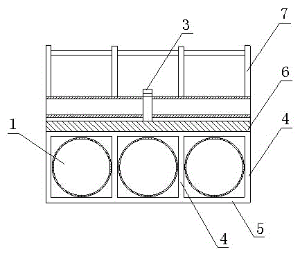 Device and method for conveying concrete on water surface of wide river