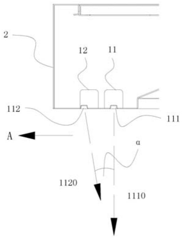 An air curtain range hood