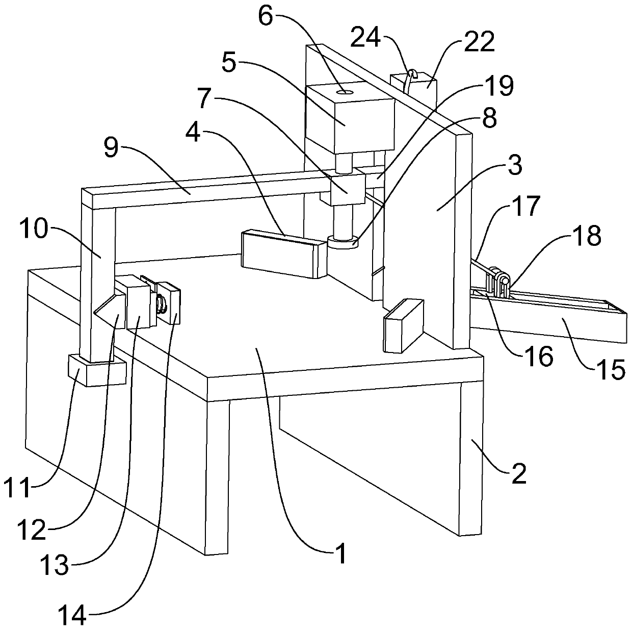 Machining device for wooden tea tray