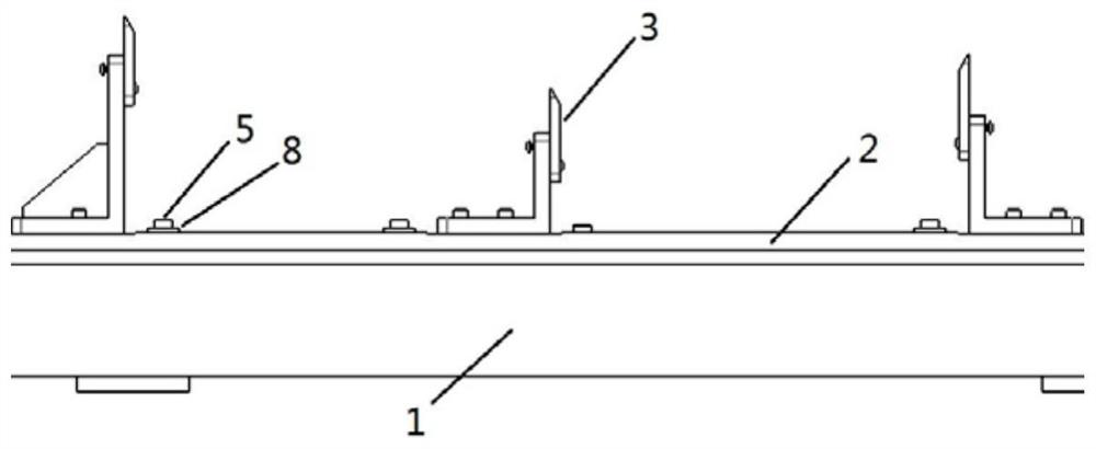 A long-span beam-type positioning frame suitable for ribs