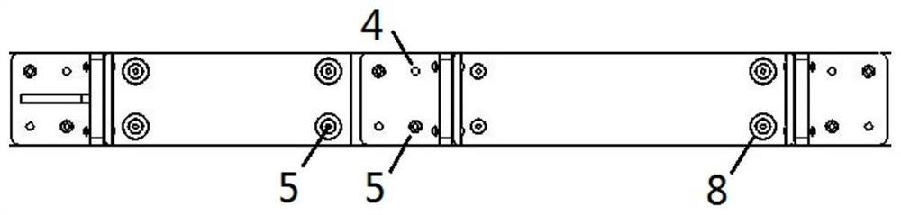 A long-span beam-type positioning frame suitable for ribs