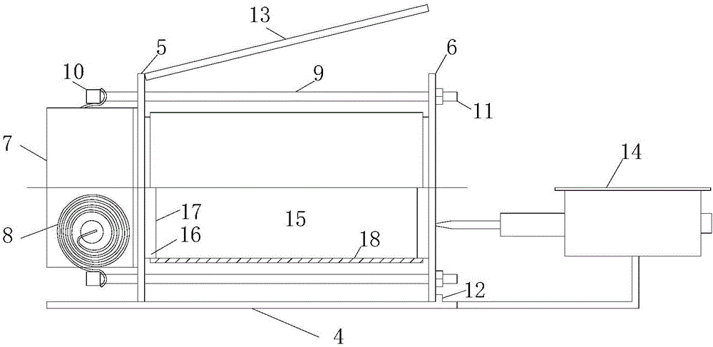Rock soil wetting-drying cycle test device and use method thereof